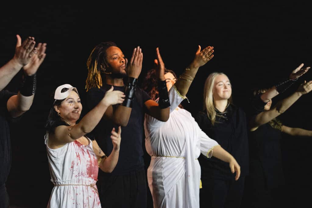 the cast of Nightingale take a final bow