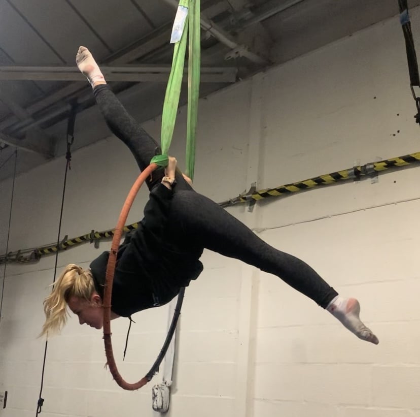 Amelia does arial ribbon work