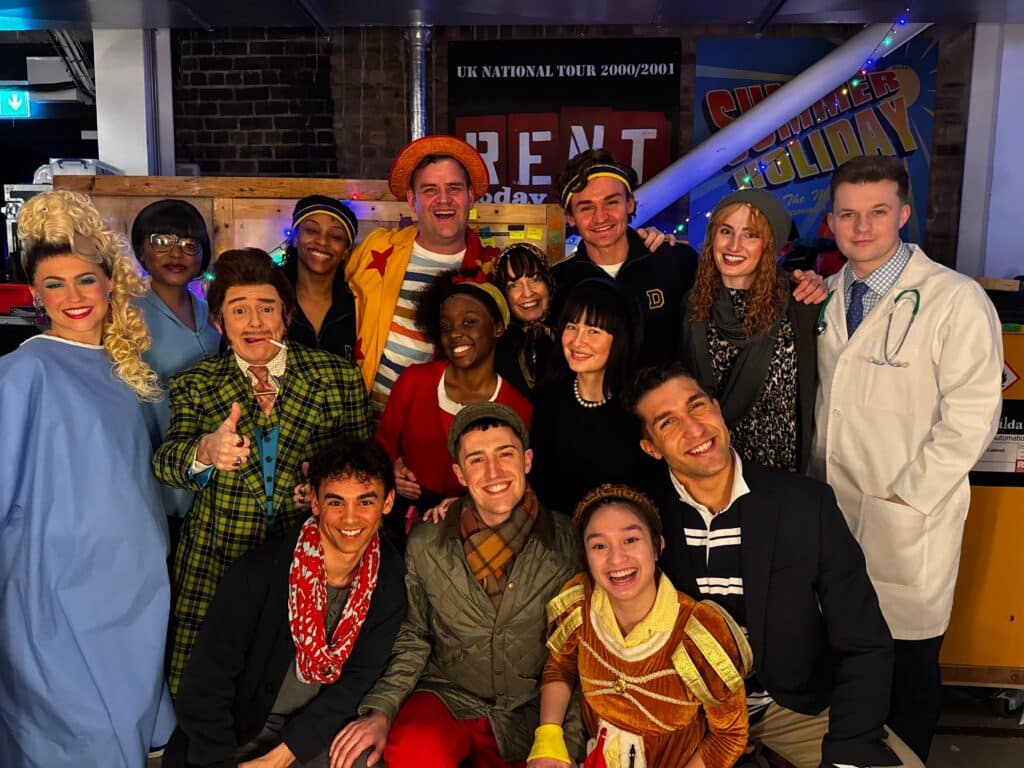 Nicole Manumbre with fellow students during her time studying at Performers College Birmingham